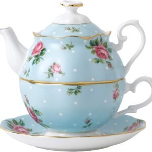 Polka Blue Tea For One , 3 Piece Set
